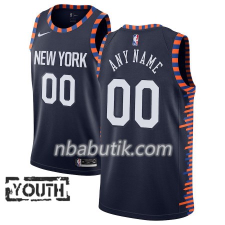 NBA Børn Trøje New York Knicks Custom 2018-19 Nike City Edition Navy Swingman